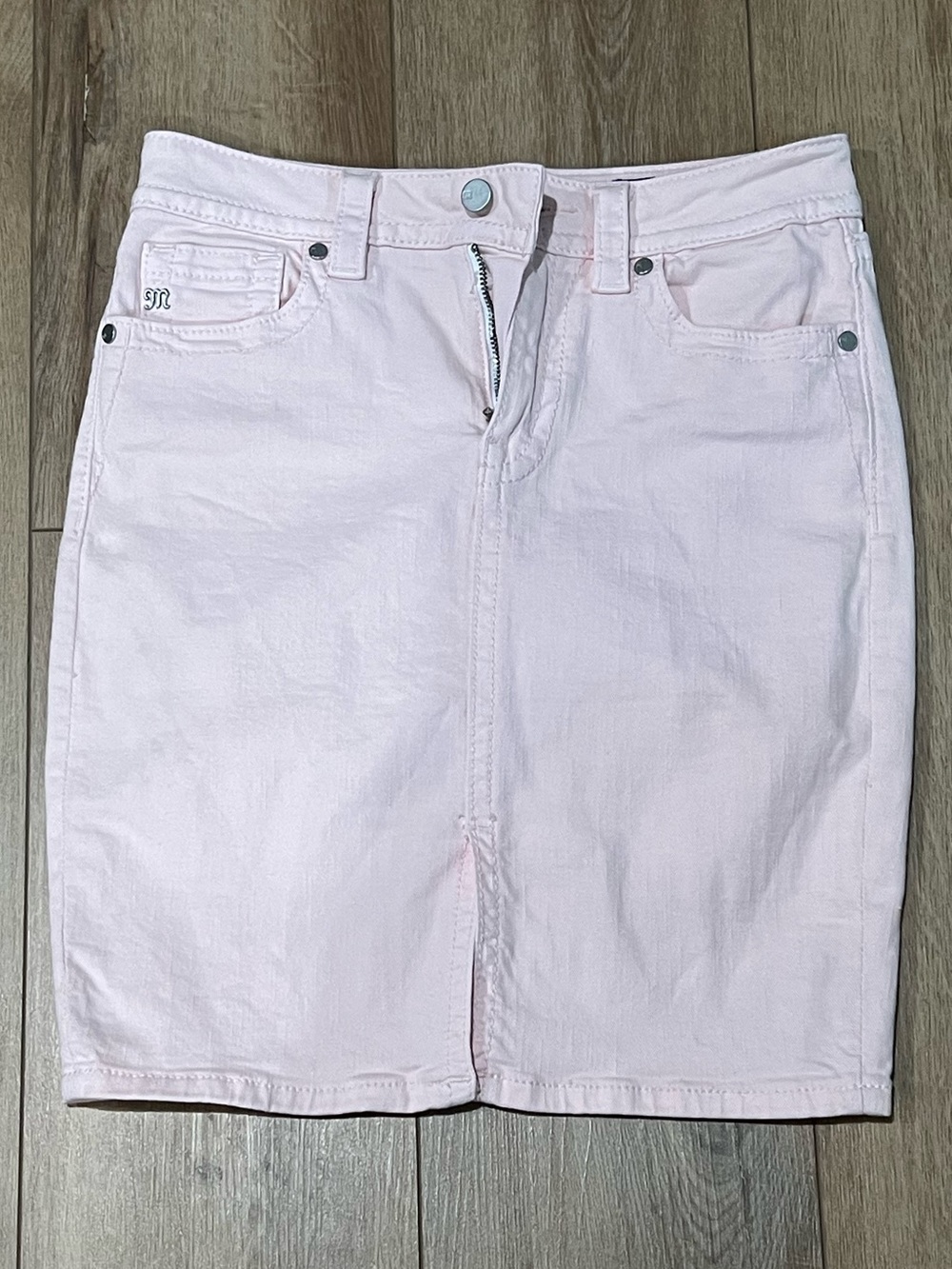 Miss Me Pastel Pink Denim High-Rise Skirt size 28